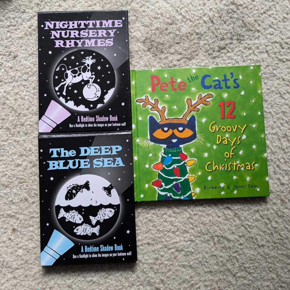 Kids Books- shadow and Pete the Cat Christmas